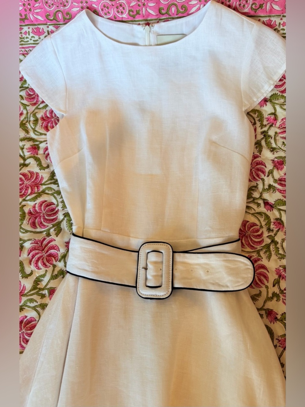 Reformation Felipe Belted Linen Dress In White, NWOT, never worn, no flaws. - Picture 10 of 16